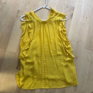 Anthropologie mustard tank top